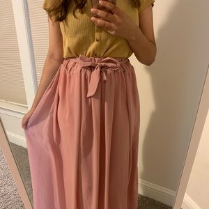 Pink Maxi Skirt